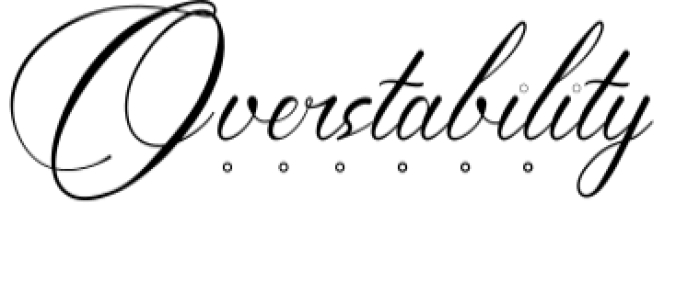 Overstability Font Preview
