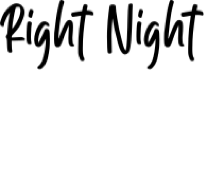 Right Night Font Preview