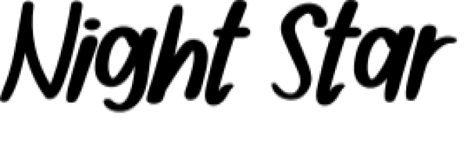 Night Star Font Preview