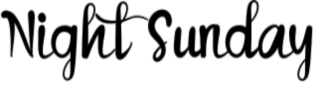 Night Sunday Font Preview