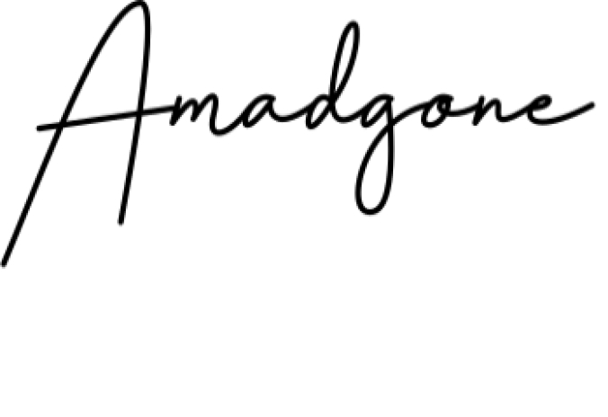 Amadgone Font Preview
