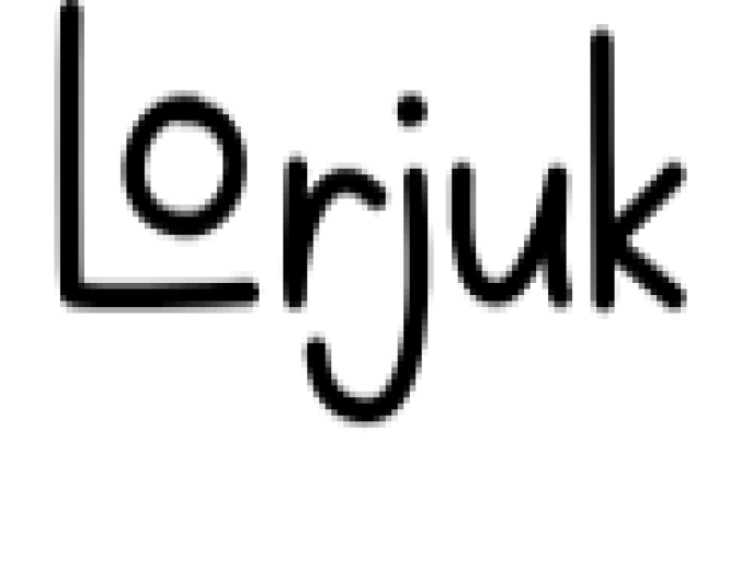 Lorjuk Font Preview