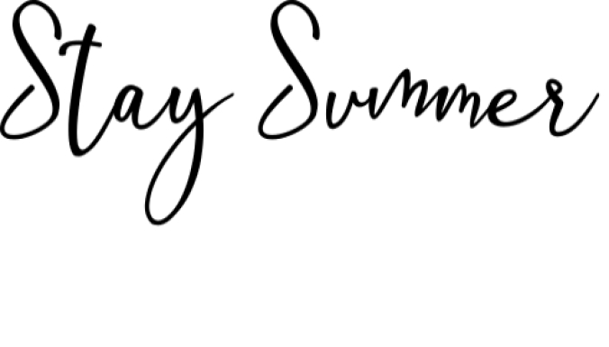 Stay Summer Font Preview