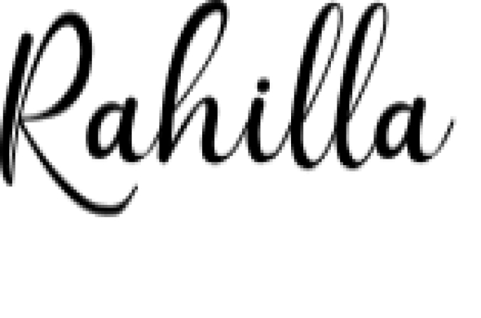 Rahilla Font Preview