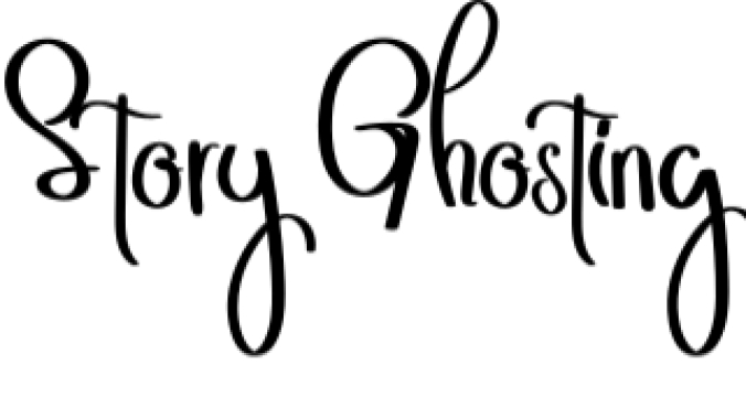 Story Ghosting Font Preview