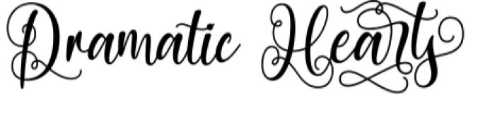 Dramatic Hearts Font Preview