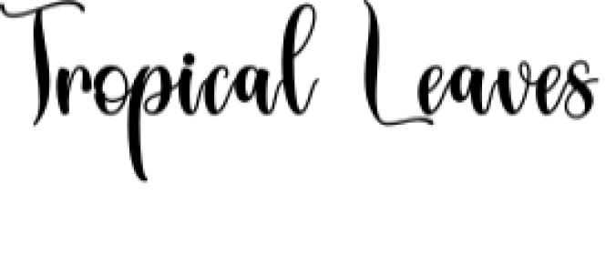 Tropical Leaves Font Preview