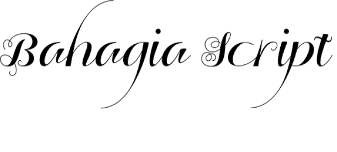 Bahagia Script Font Preview