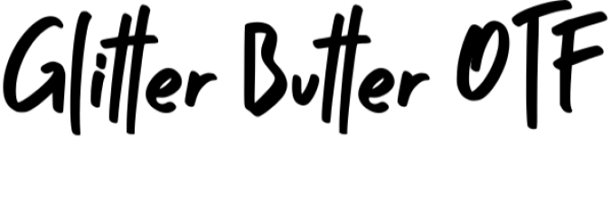 Glitter Butter Font Preview