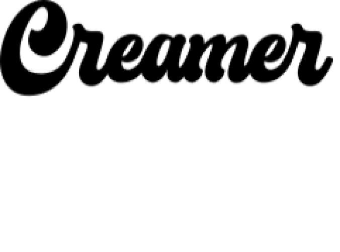 Creamer Font Preview