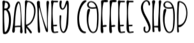Barney Coffee Shop Font Preview