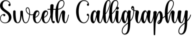 Sweeth Calligraphy Font Preview