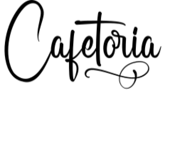 Cafetoria Font Preview
