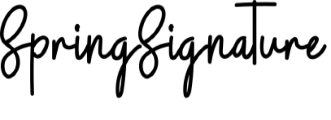Spring Signature Font Preview
