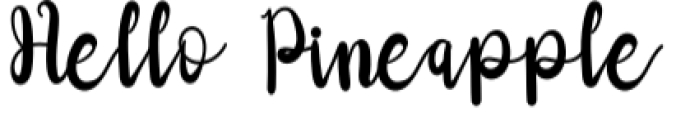 Hello Pineapple Font Preview