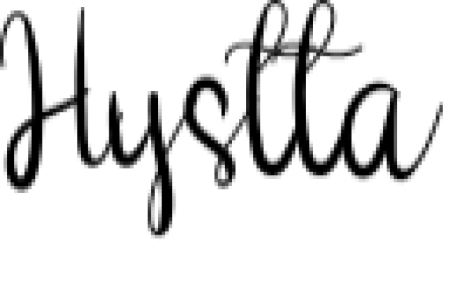 Hystta Font Preview