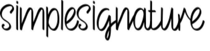 Simple Signature Font Preview