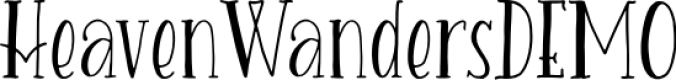 Heaven Wanders Font Preview