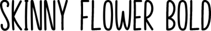 Skinny Flower Font Preview