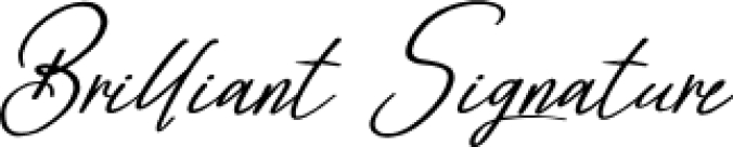 Brilliant Signature Font Preview