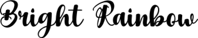 Bright Rainbow Font Preview