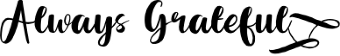 Always Grateful Font Preview