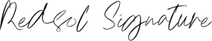 Redsol Signature Font Preview