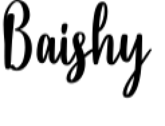 Baishy Font Preview