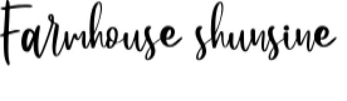 Farmhouse Shunsine Font Preview