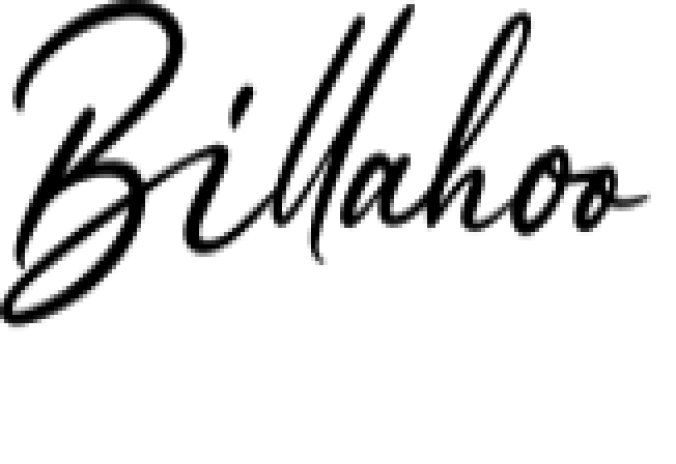 Billahoo Font Preview