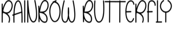 Rainbow Butterfly Font Preview