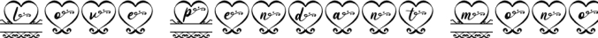 Love Pendant Monogram Font Preview