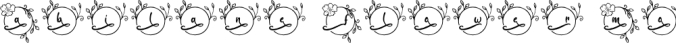 Abilane Flower Monogram Font Preview