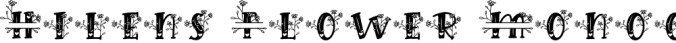 Hilens Flower Monogram Font Preview