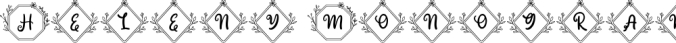 Heleny Monogram Font Preview