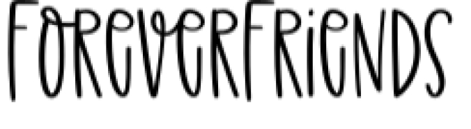 Forever Friend Font Preview