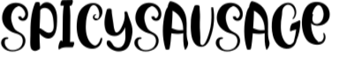 Spicy Sausage Font Preview