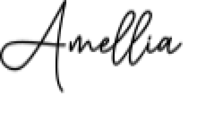 Amellia Font Preview