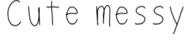 Cute Messy Font Preview
