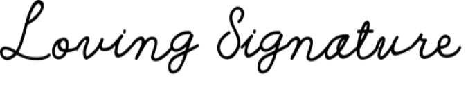 Loving Signature Font Preview