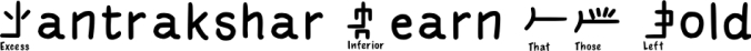 Mantrakshar Learn 02 Font Preview