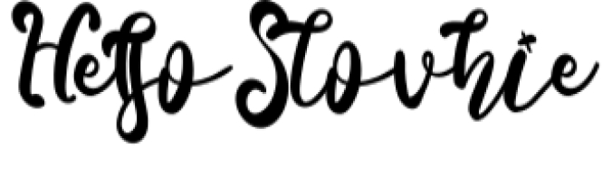 Hello Stovhie Font Preview