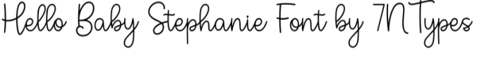 Hello Baby Stephanie Font Preview