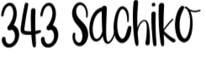 Sachiko Font Preview