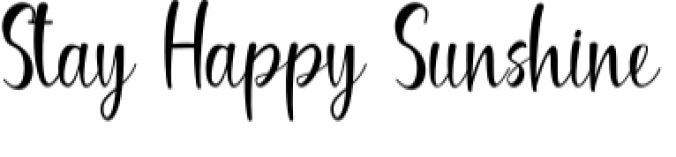 Stay Happy Sunshine Font Preview