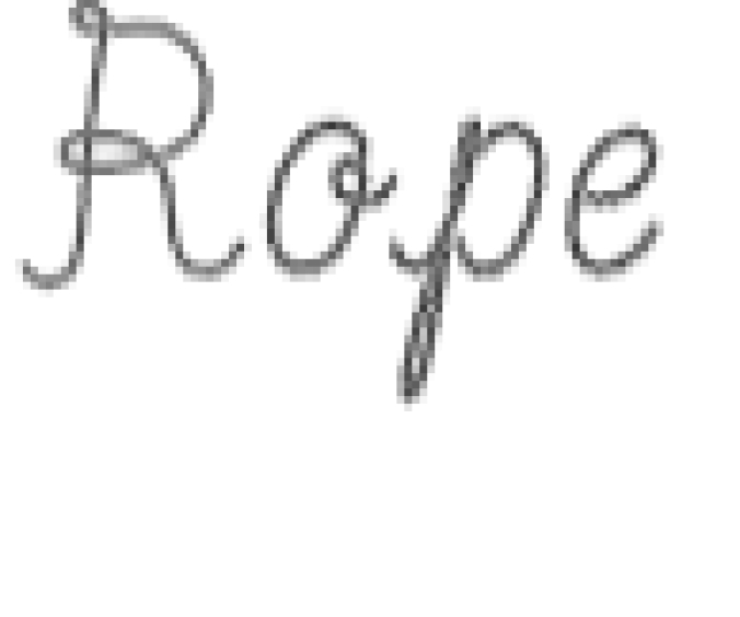 Rope Font Preview