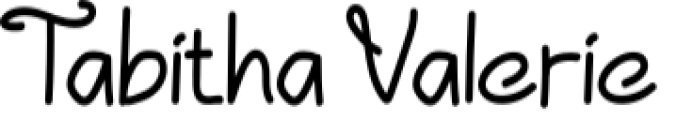 Tabitha Valerie Font Preview