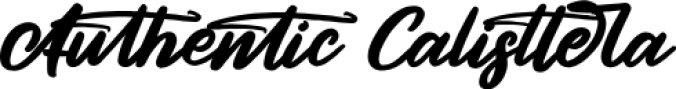 Authentic Calisttera Font Preview