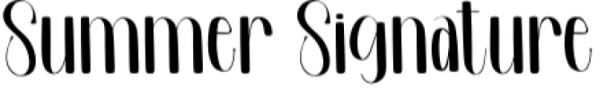 Summer Signature Font Preview