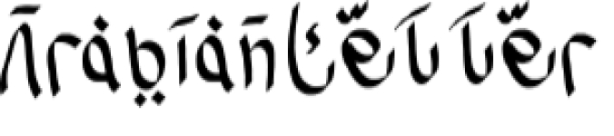 Arabian Letter Font Preview